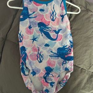 CM Plum leotard- pinks and blues mermaid like new